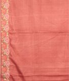 Pink Tussar Embroidery Saree T2865373