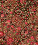 Deep Brown Georgette Silk Embroidery Saree LA54911