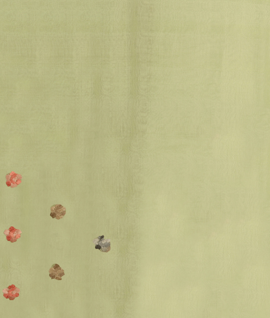 Green Silk Kota Embroidery Saree T1581043