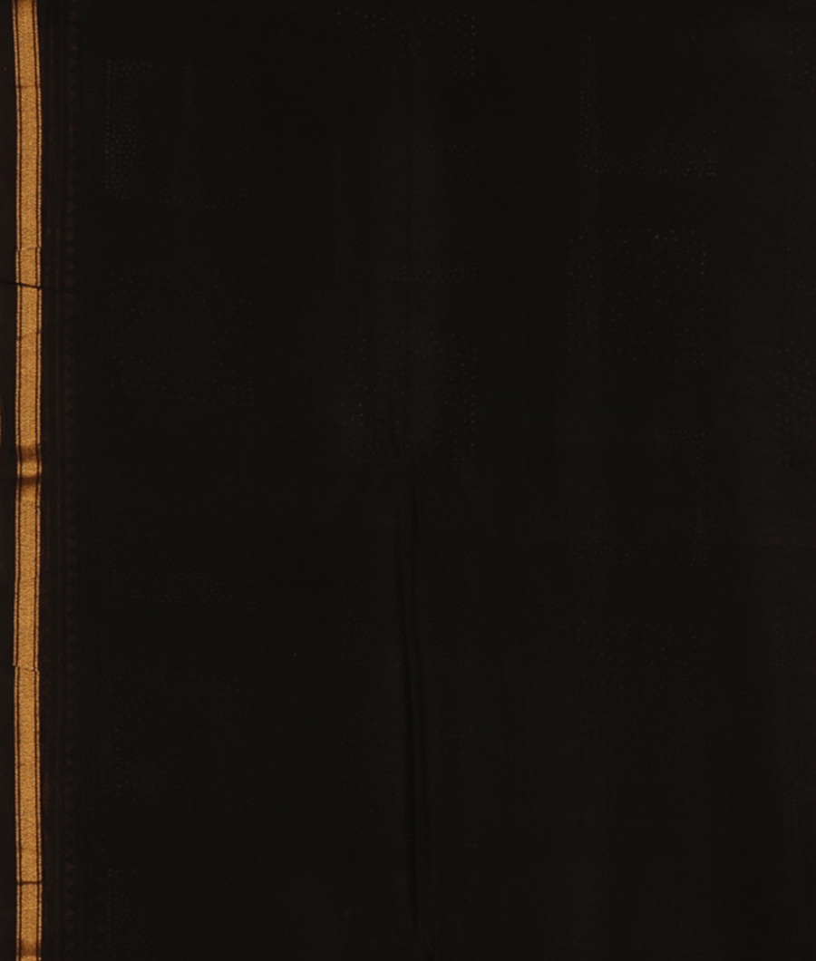 Black Soft Printed Cotton Saree T2598924