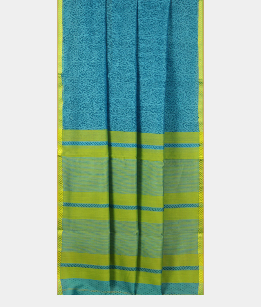 Blue Maheshwari Printed Cotton Saree T2853682