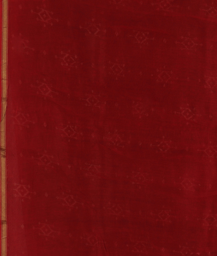 Maroon Soft Printed Cotton Saree T2809613