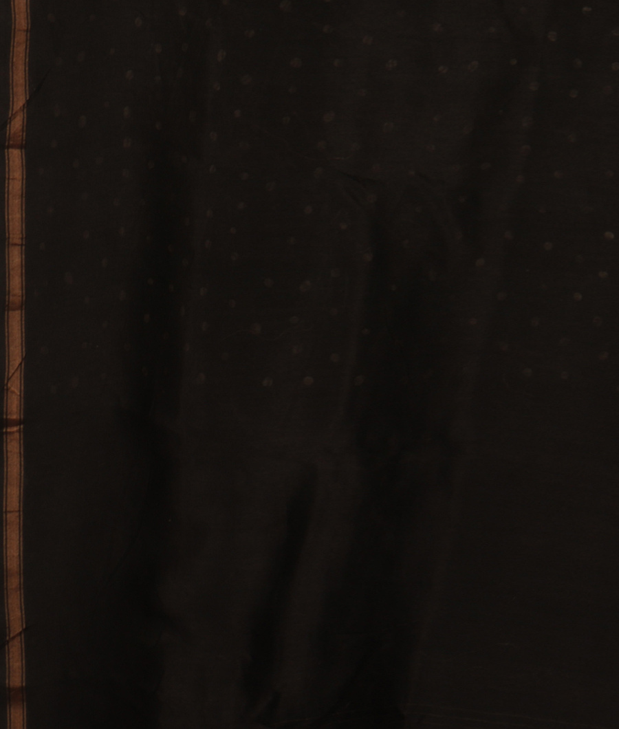 Black Soft Printed Cotton Saree T2809553