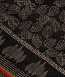 Black Soft Printed Cotton Saree T2598931