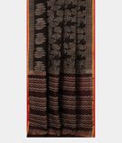 Black Soft Printed Cotton Saree T2598932