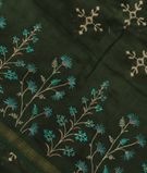 Green Soft Printed Cotton Saree T2809221