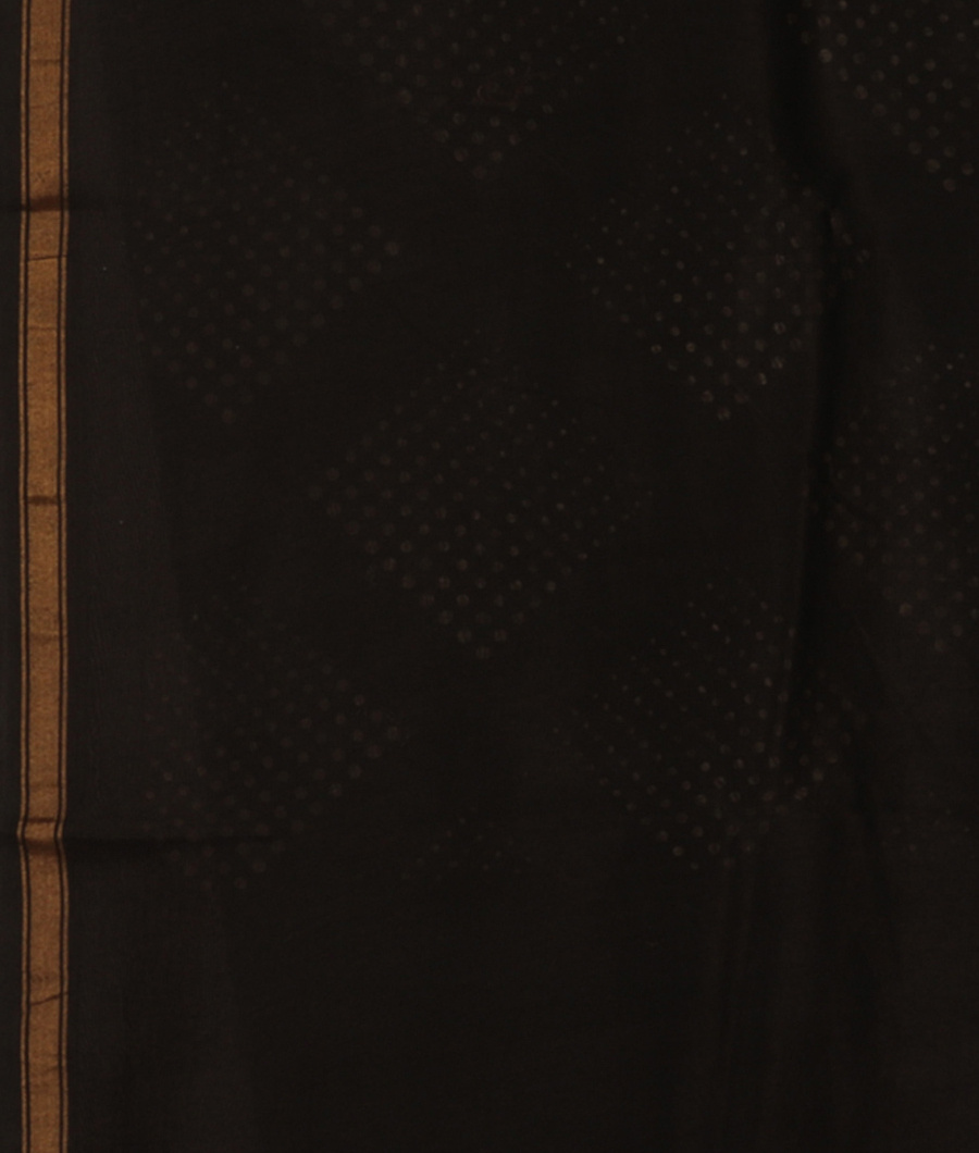 Black Soft Printed Cotton Saree T2781953