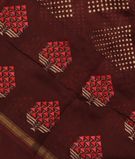 Deep Brown Soft Printed Cotton Saree T2782041