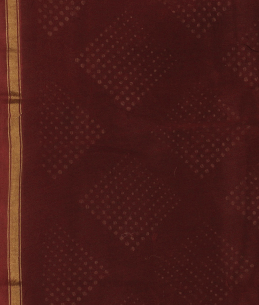 Deep Brown Soft Printed Cotton Saree T2782043