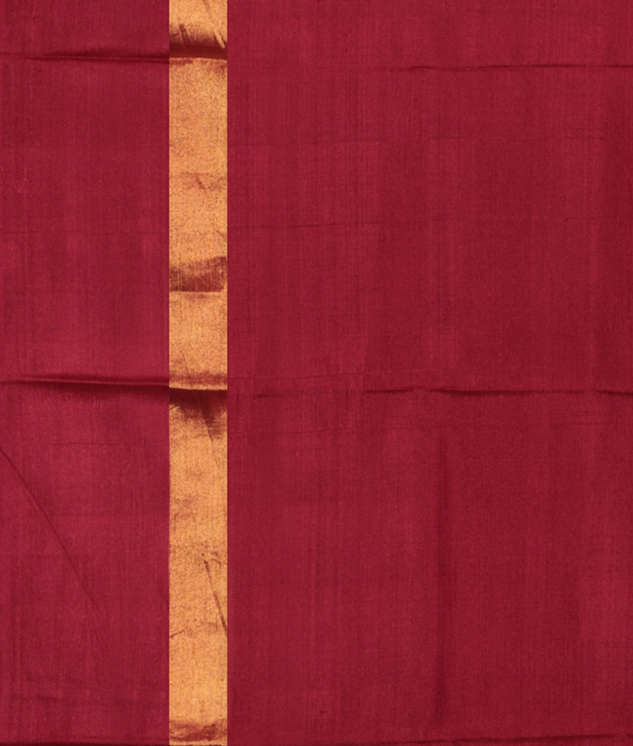 Beige Ikat Tussar Saree T2353763