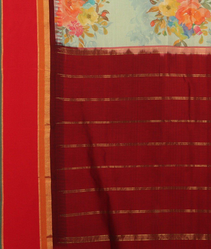 Green Printed Soft Silk Saree T2831484