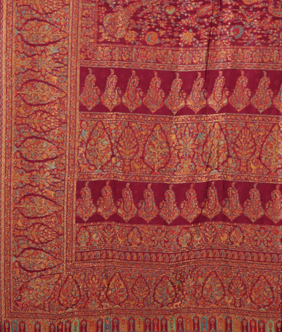 Purple Cashmere Kani Silk Saree T2851704