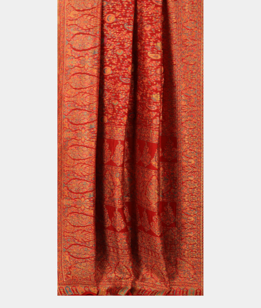 Red Cashmere Kani Silk Saree T2851682