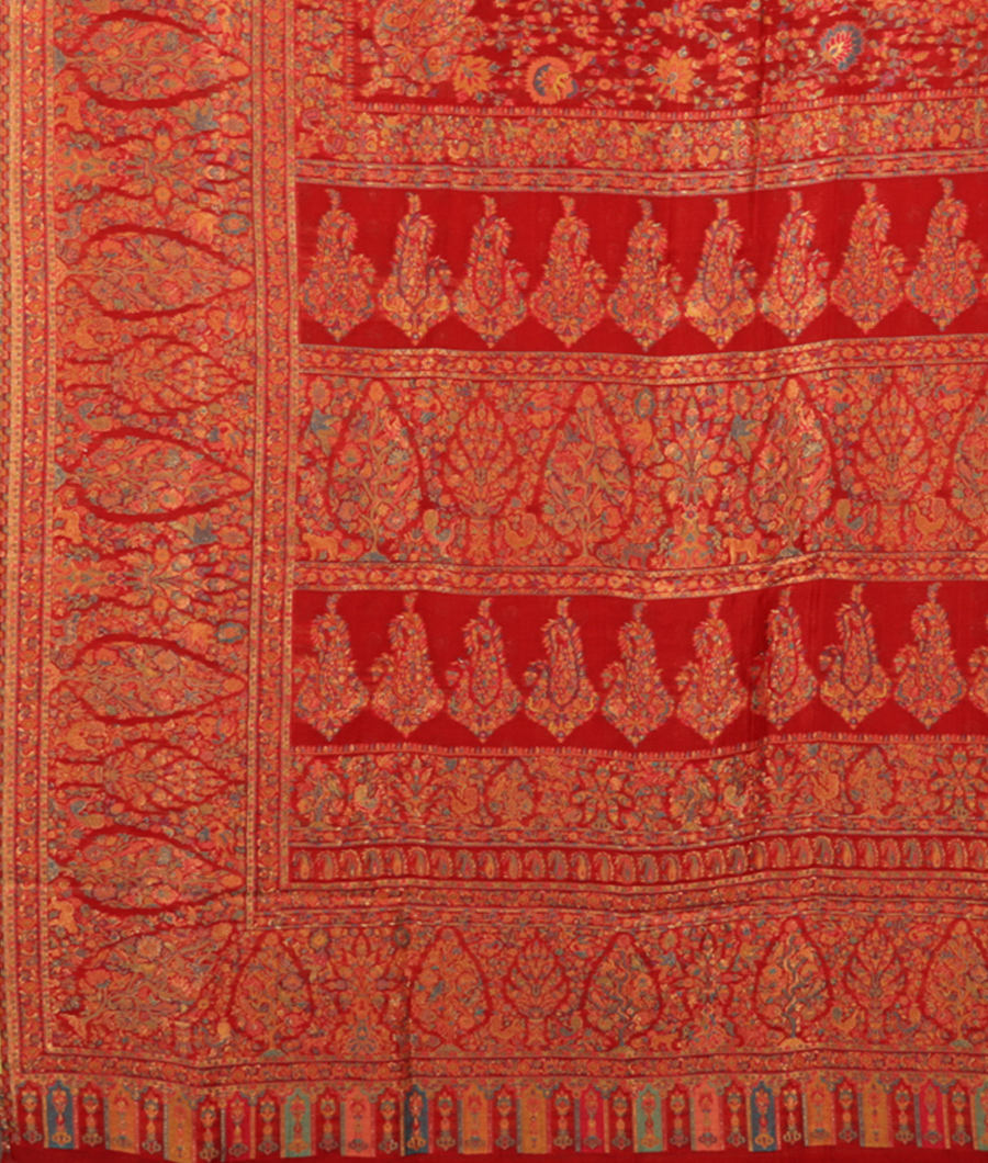 Red Cashmere Kani Silk Saree T2851684