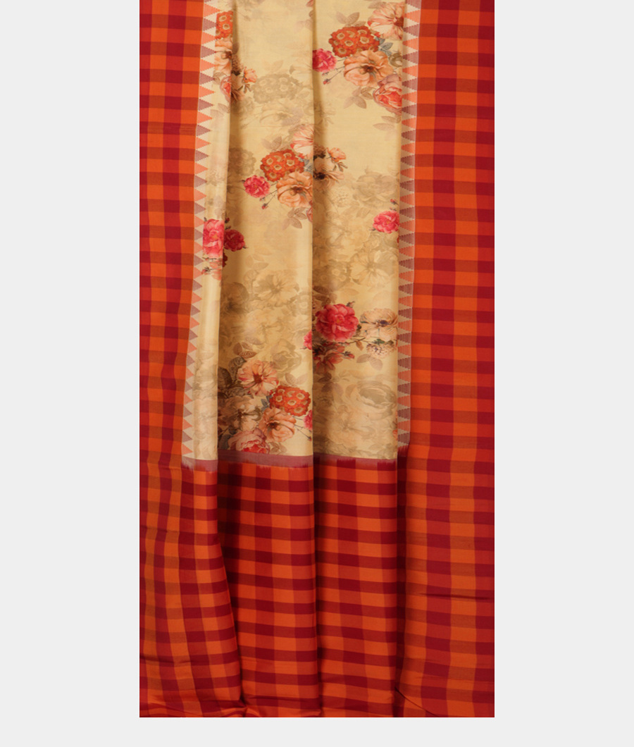 Yellow Printed Soft Silk Saree T1975082