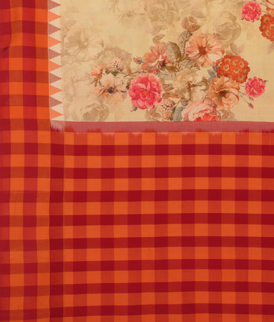 Yellow Printed Soft Silk Saree T1975084