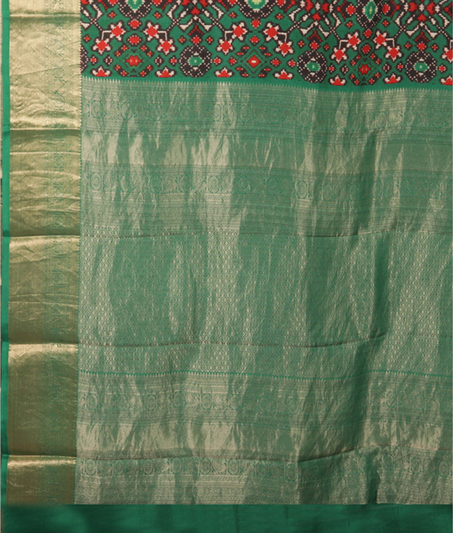 Green Printed Soft Silk Saree T2244494