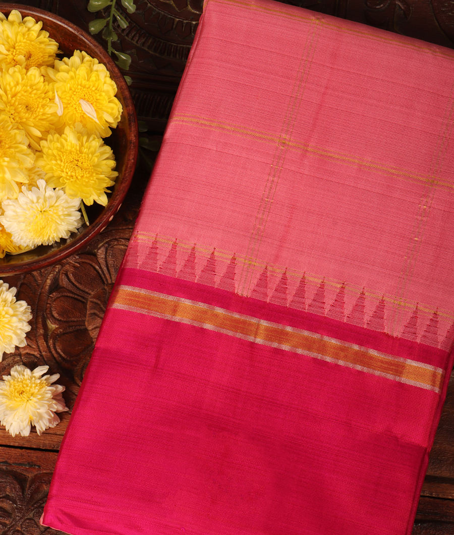 Pink Handwoven Kanjivaram Silk Saree T286435-image