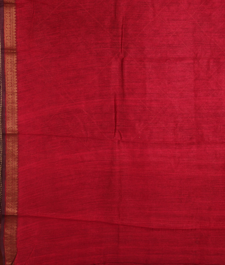 Burgundy Soft Tussar Printed Saree T2952893