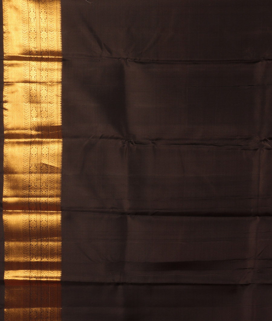 Pinkish Orange Handwoven Kanjivaram Silk Pavadai T2925952