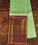 Light Green Handwoven Kanjivaram Silk Pavadai  T2576591