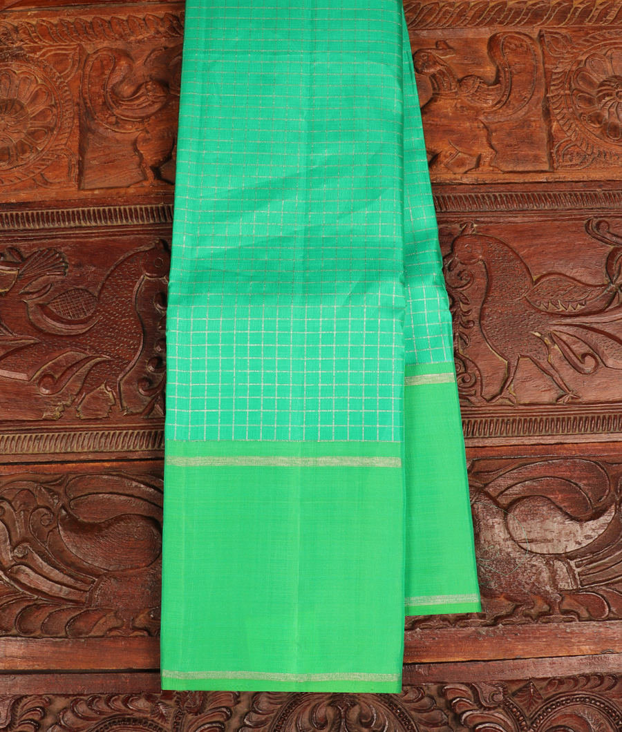 Greenish Blue Handwoven Kanjivaram Silk Saree T301935-image