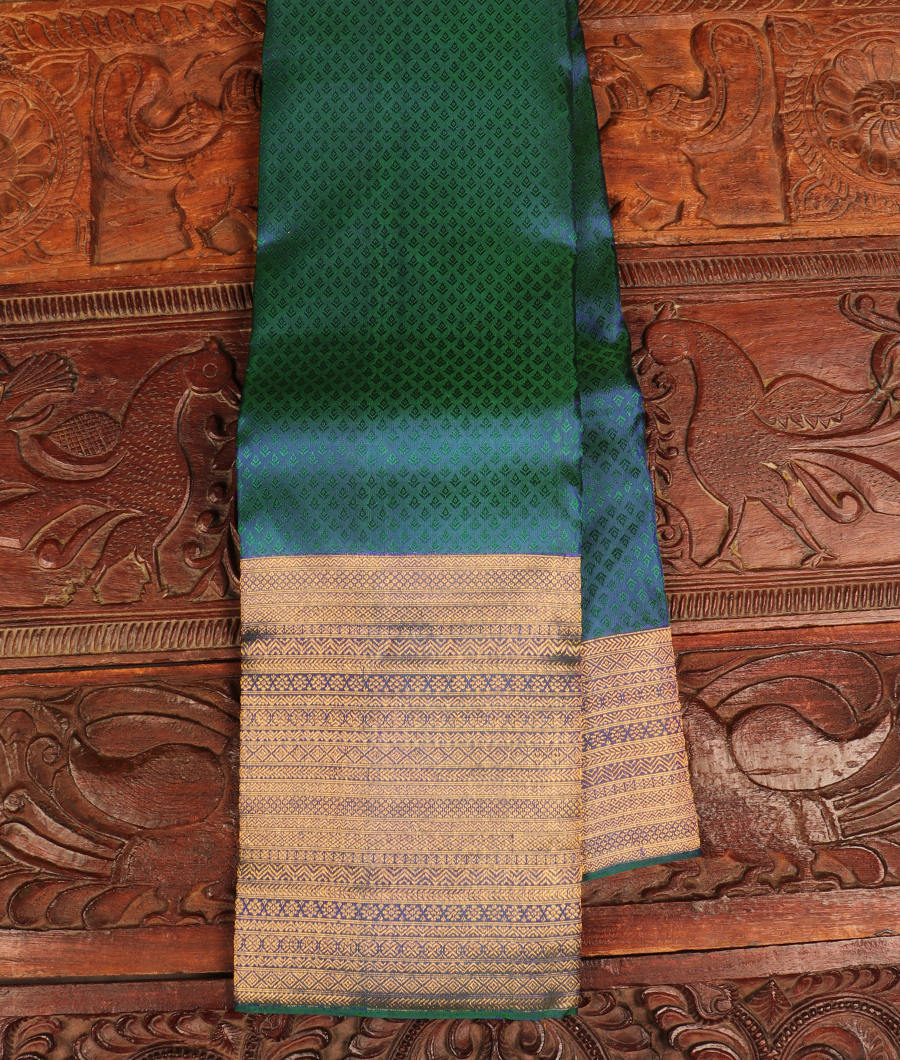 Peacock Blue Handwoven Kanjivaram Silk Saree T295924-image