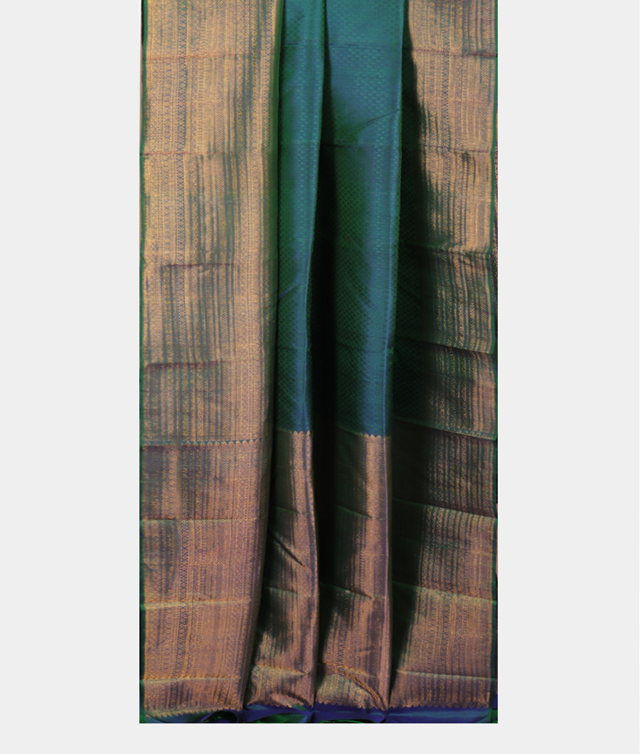 Peacock Blue Handwoven Kanjivaram Silk Saree T2959242