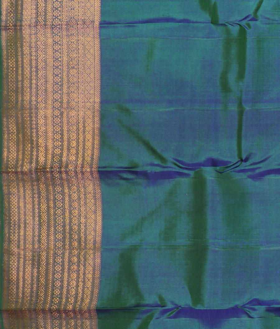 Peacock Blue Handwoven Kanjivaram Silk Saree T2959243