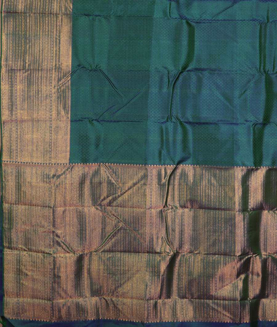 Peacock Blue Handwoven Kanjivaram Silk Saree T2959244