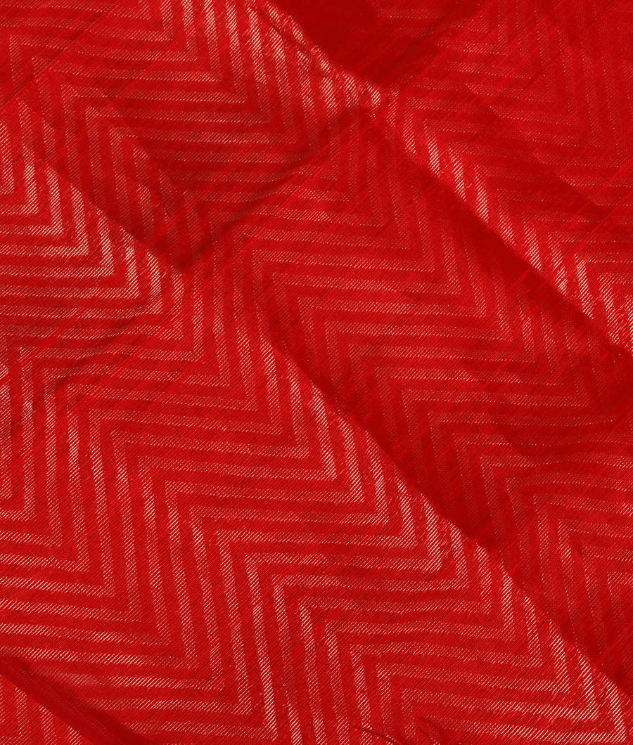Red Woven Raw Silk Saree T302388-image