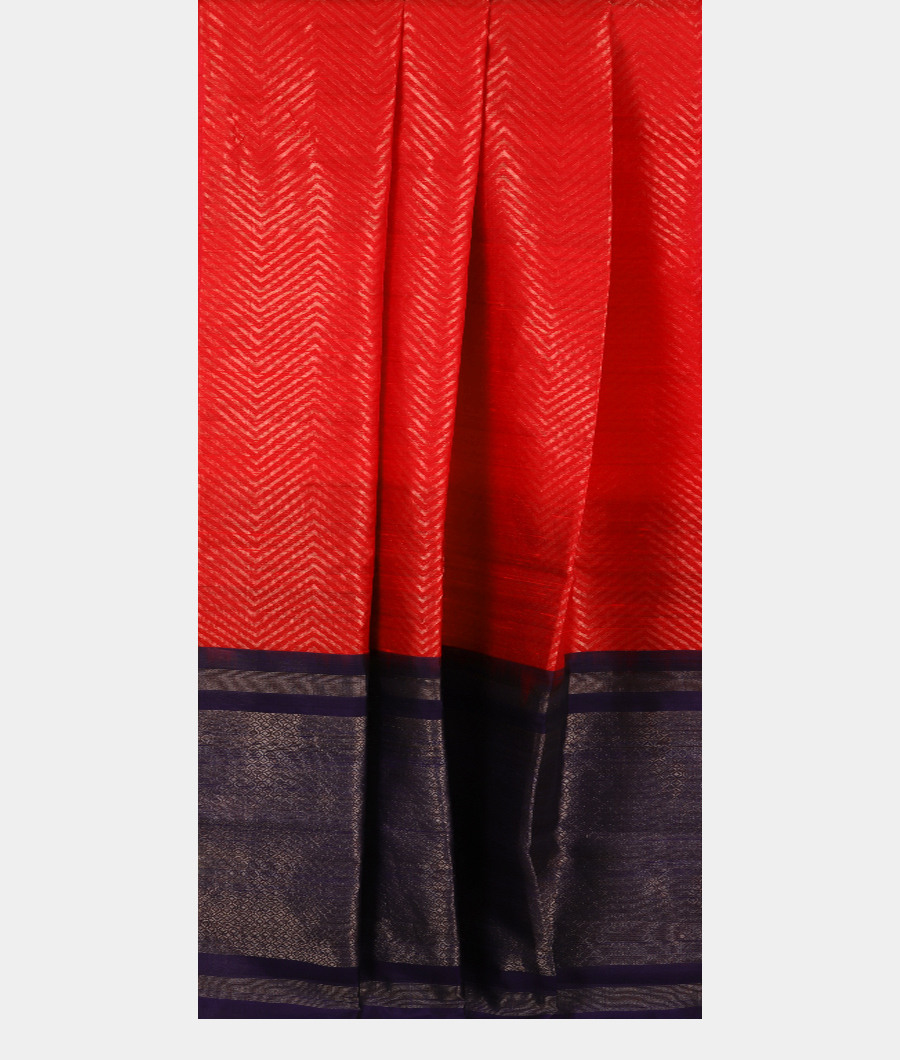 Red Woven Raw Silk Saree T3023882