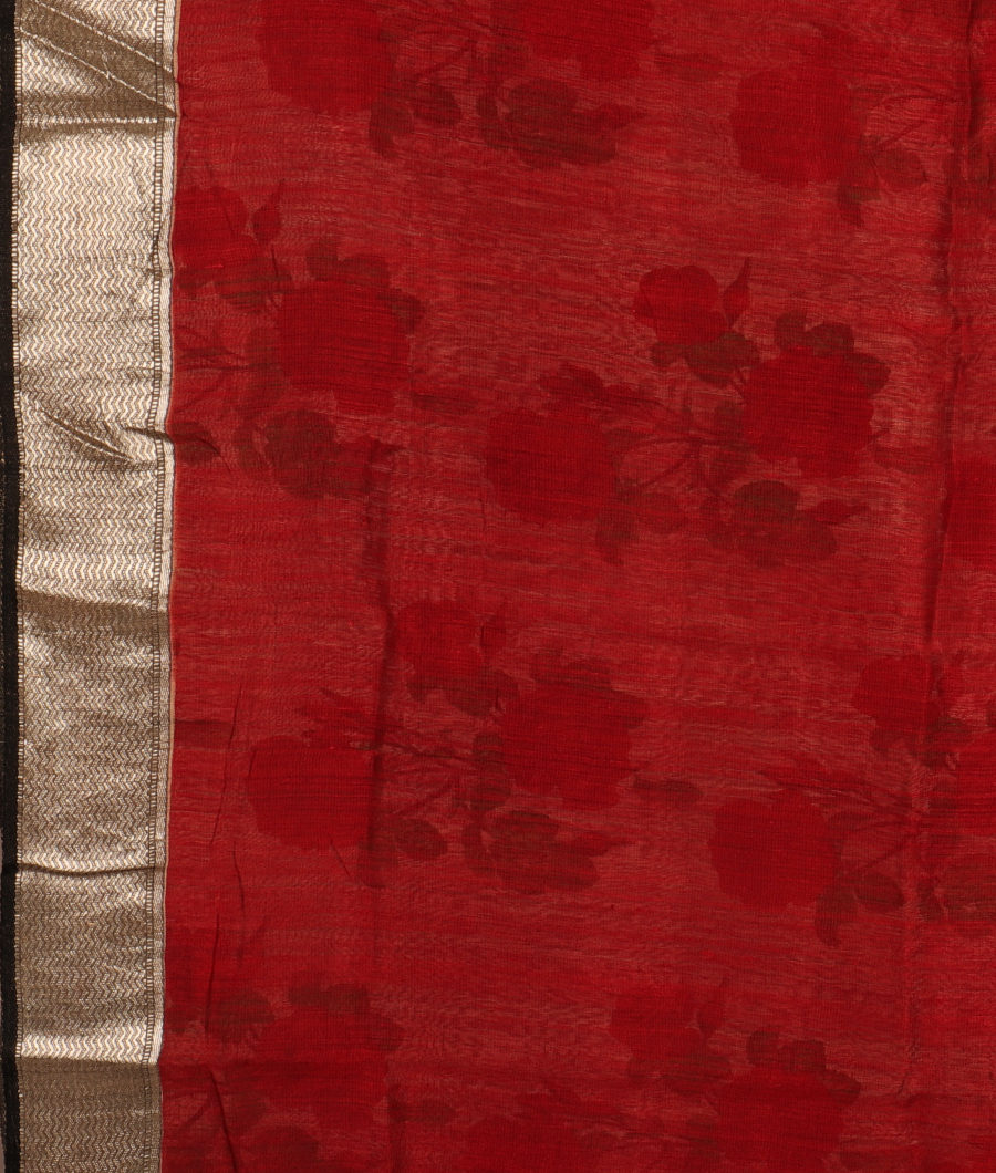 Beige Tussar Printed Saree T2972163