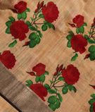 Beige Tussar Printed Saree T2972161
