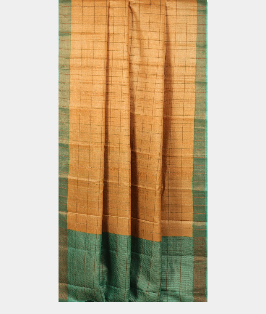 Beige woven Tussar Saree T3021572