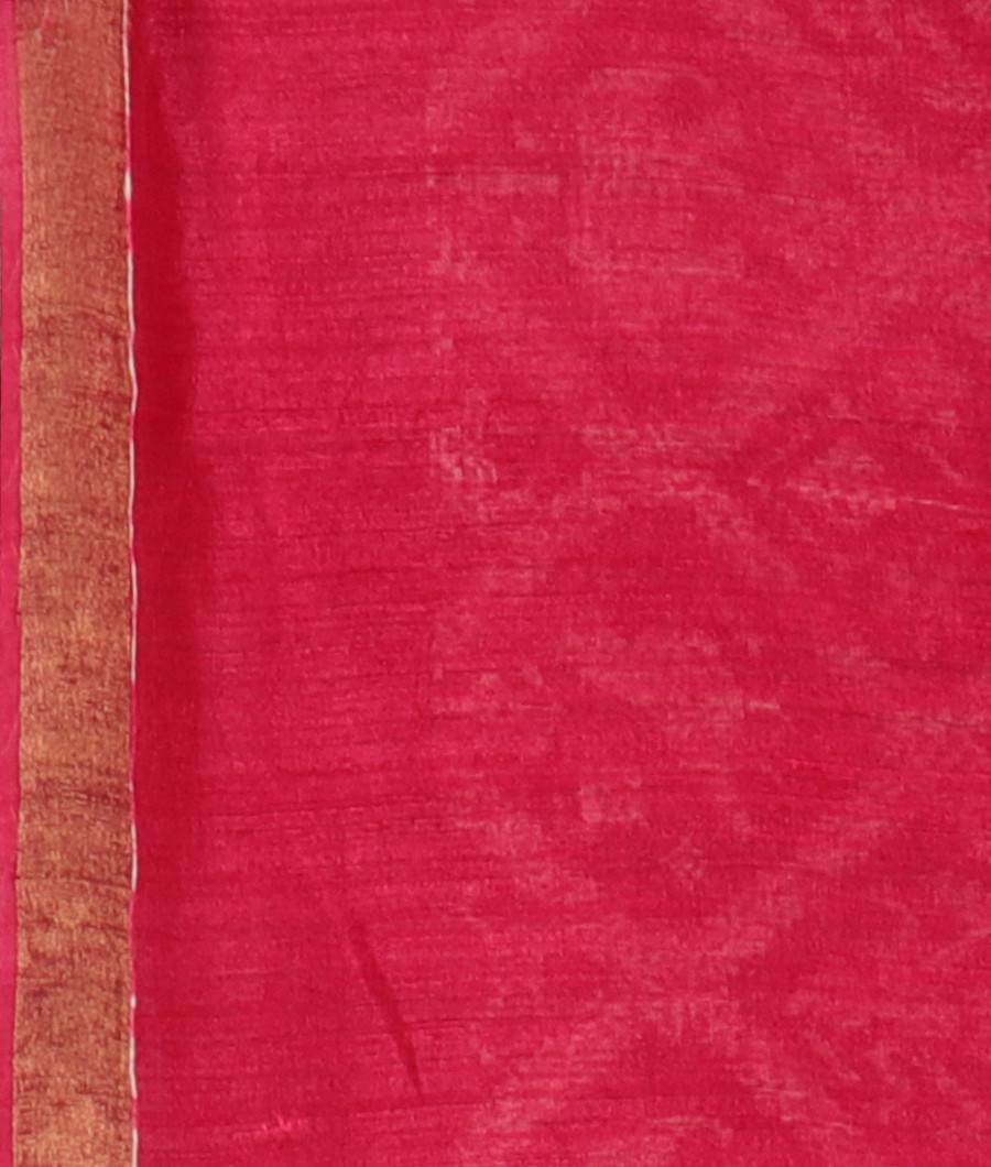 Purple Pink Tussar Printed Saree T2972023