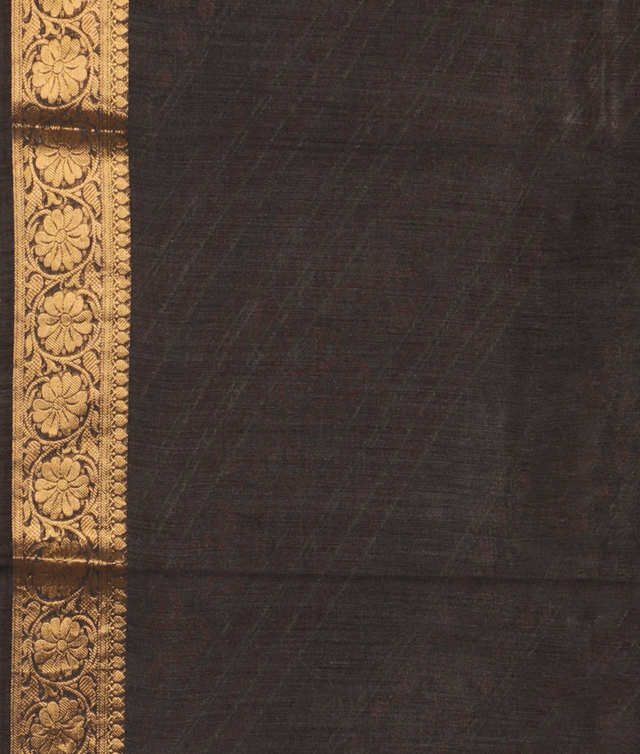 Grey Tussar Printed Saree T2981993