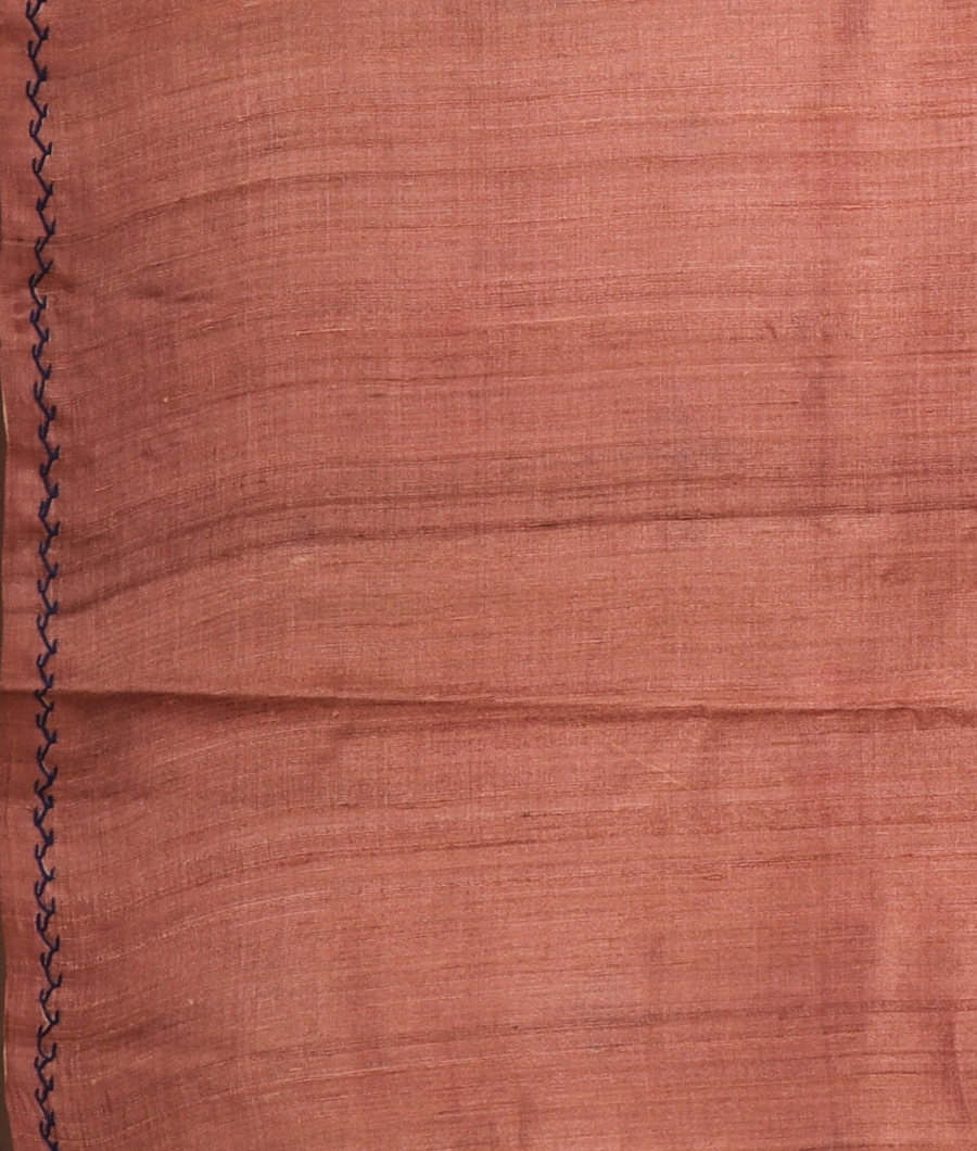 Mauve Pink Tussar Printed Saree T3010763