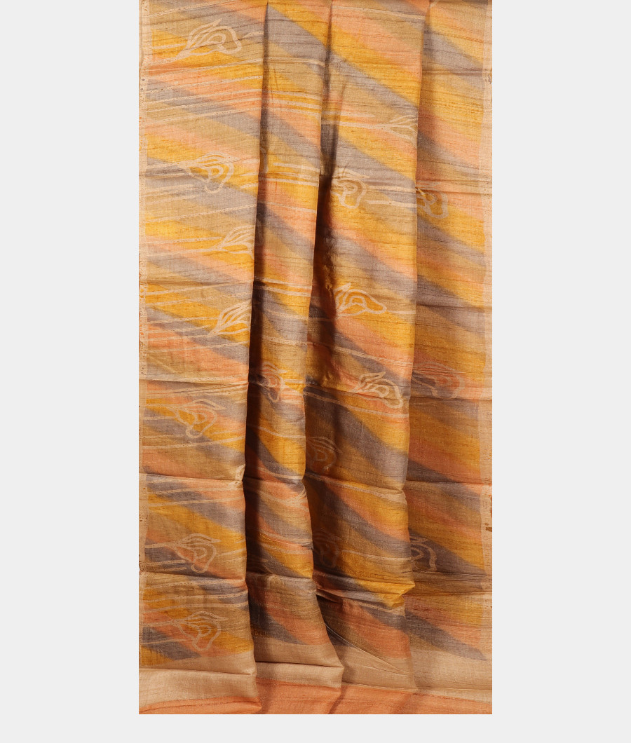 Multicolour Tussar Printed Saree T2640472