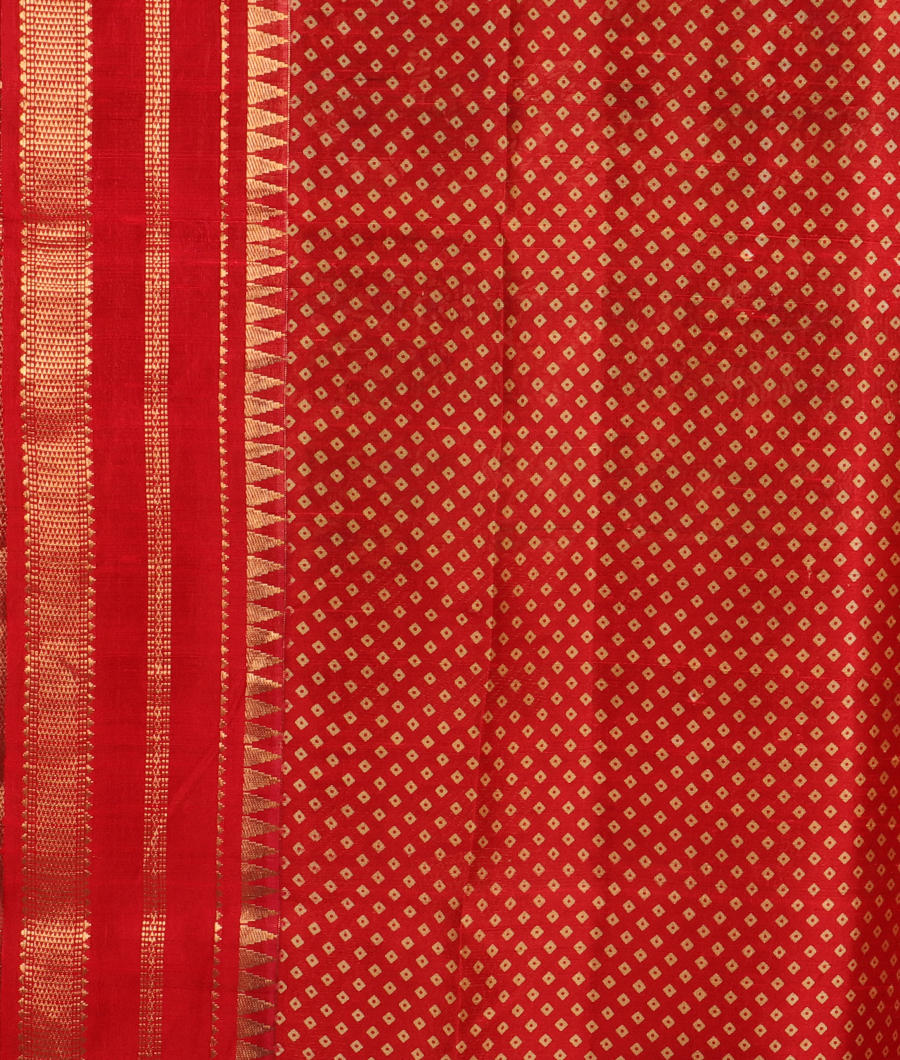 Yellow Printed Raw Silk Saree T3014643