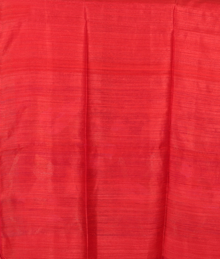 Dark Peach Handwoven Tussar Saree T2961513