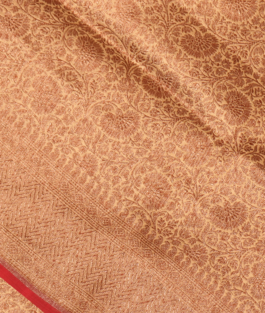Cream Banaras Silk Saree T299228-image