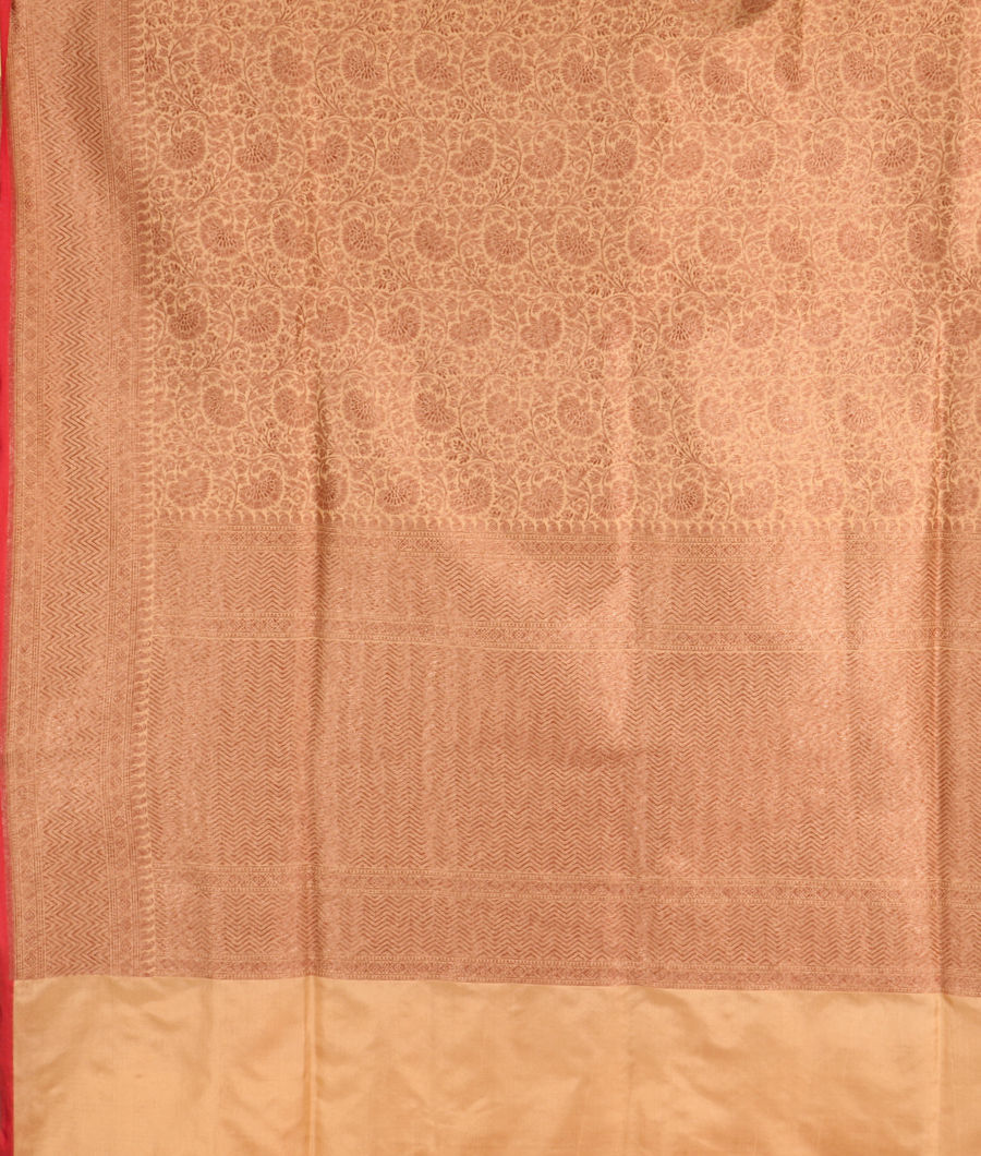 Cream Banaras Silk Saree T2992284