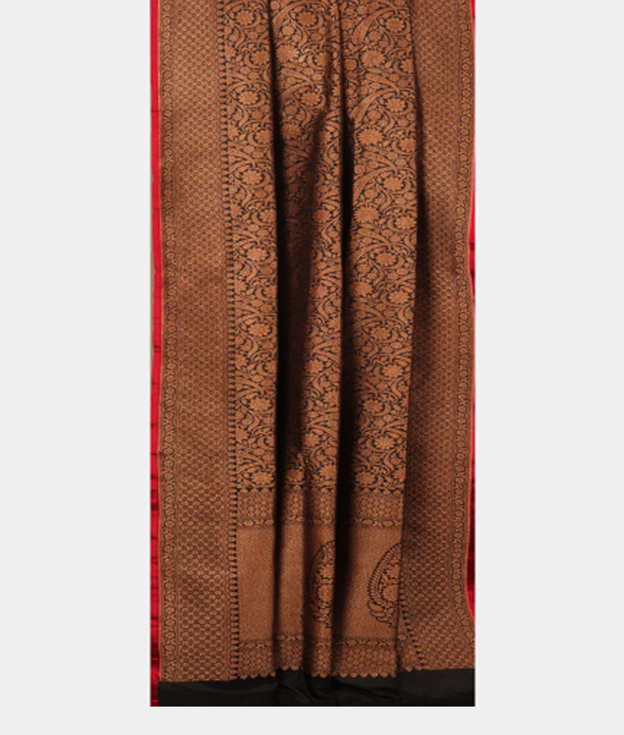 Black Banaras Silk Saree T2541862