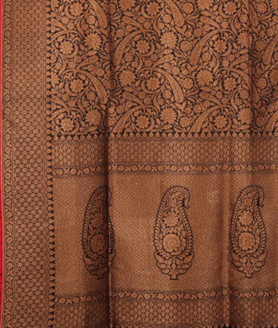 Black Banaras Silk Saree T2541864