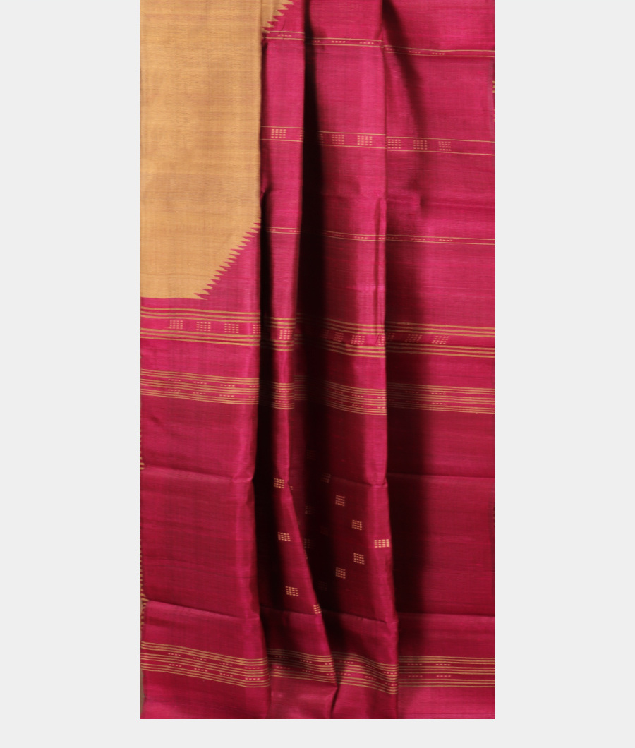 Purple Tussar Printed Saree T2972682