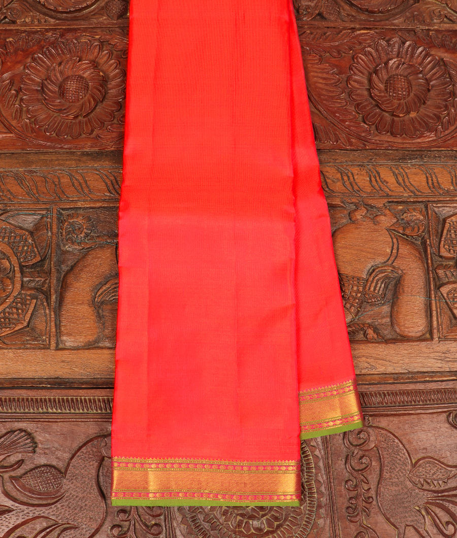 Orangish Pink Soft Silk Saree T295142-image