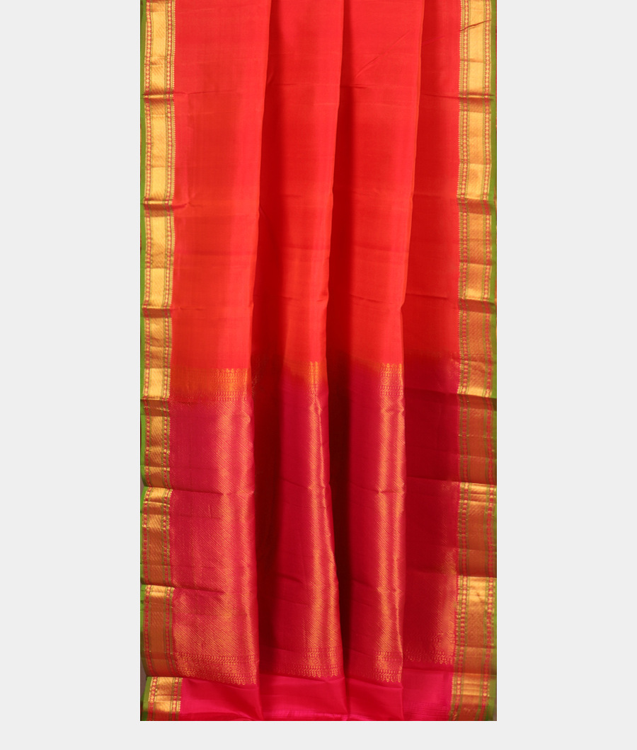 Orangish Pink Soft Silk Saree T2951422