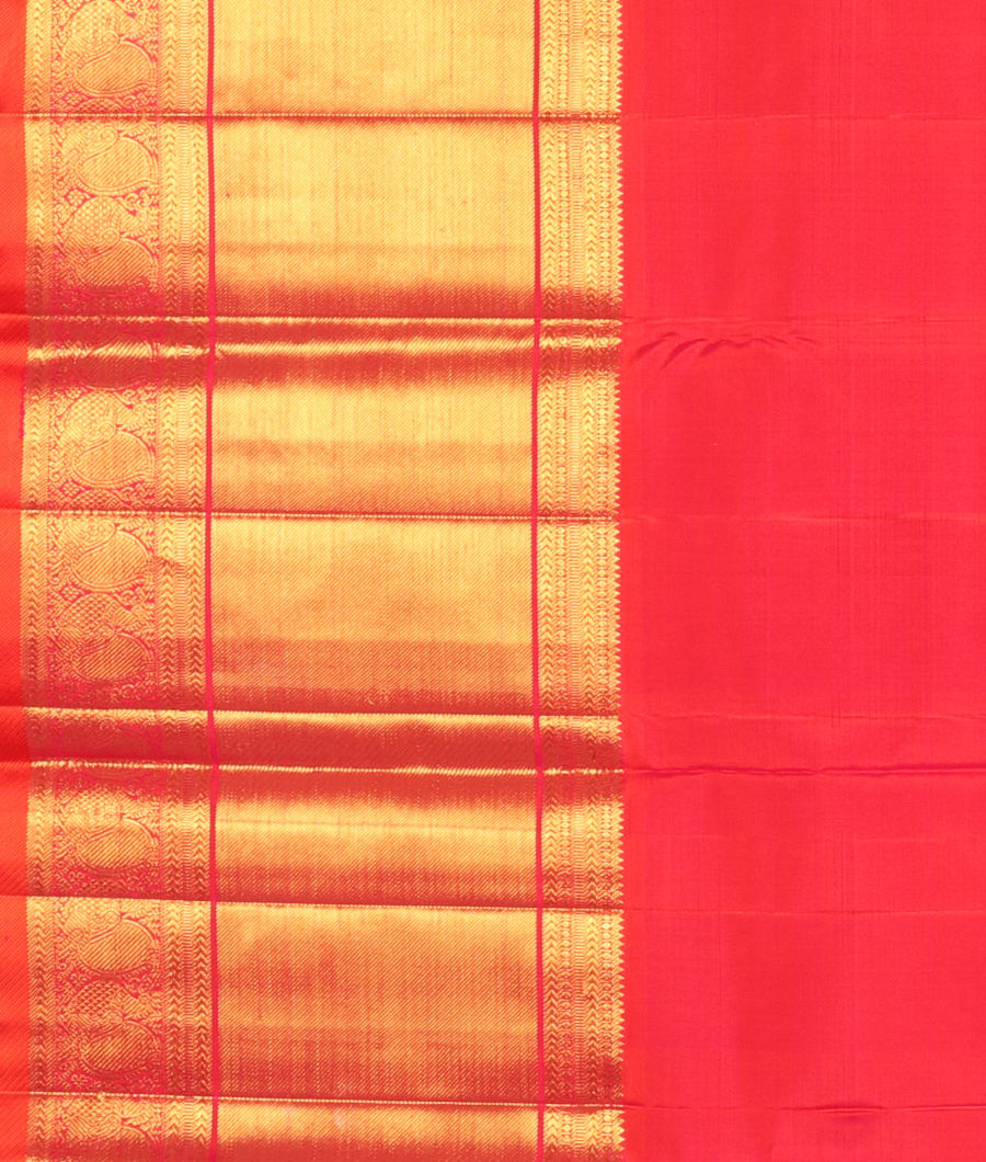 Pinkish Orange Handwoven Kanjivaram Silk Saree T2907783