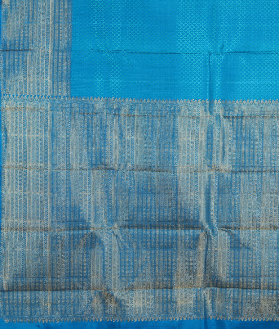 Blue Handwoven Kanjivaram Silk Saree T2925464